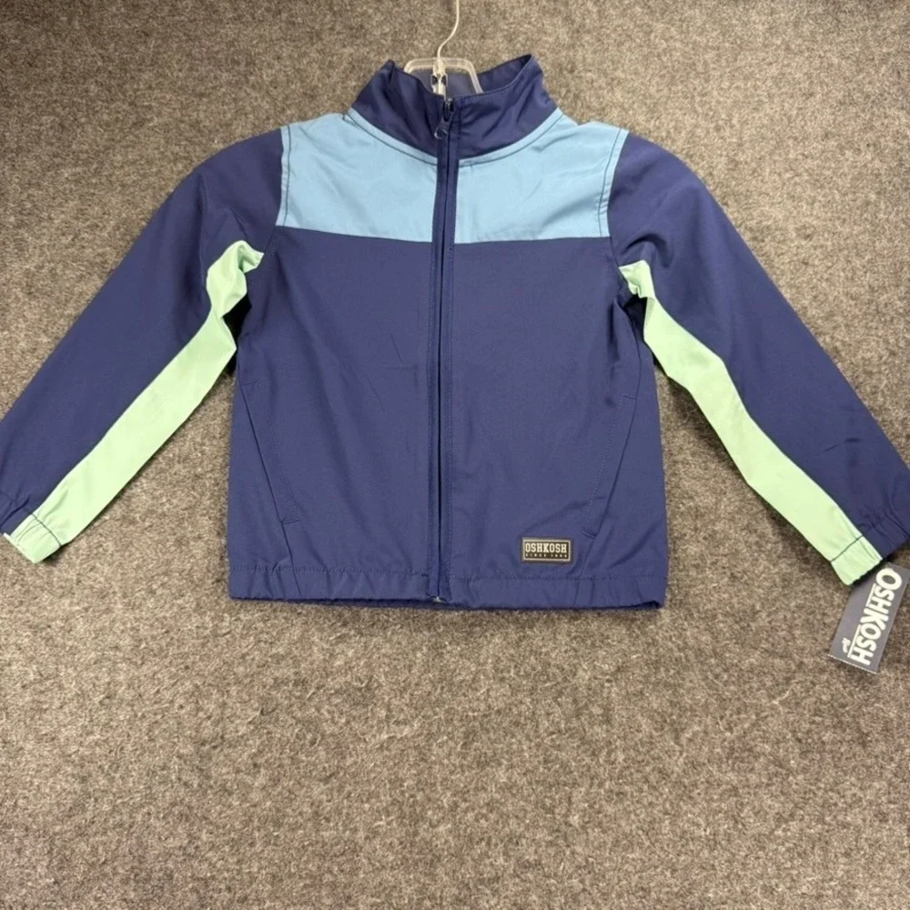 OshKosh B'gosh Kids Boys Colorblock Full Zip Jacket Size 4 / 4A‎ New NWT